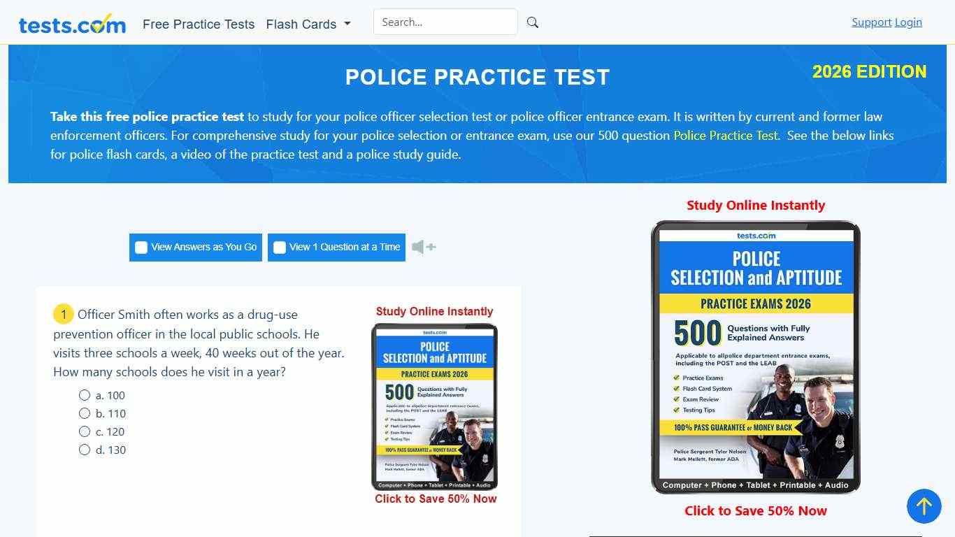 Police Practice Test (Updated 2026)