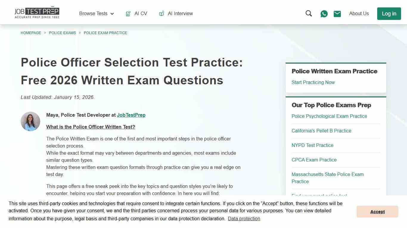 Police Officer Selection Test: Top Rated Practice Exam Prep (2026)