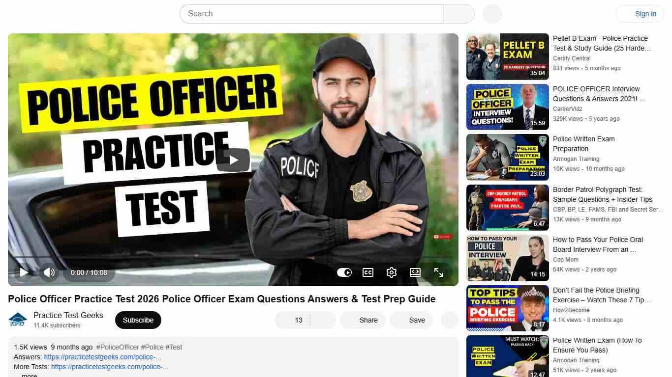 Police Officer Practice Test 2026 Police Officer Exam Questions Answers & Test Prep Guide - YouTube